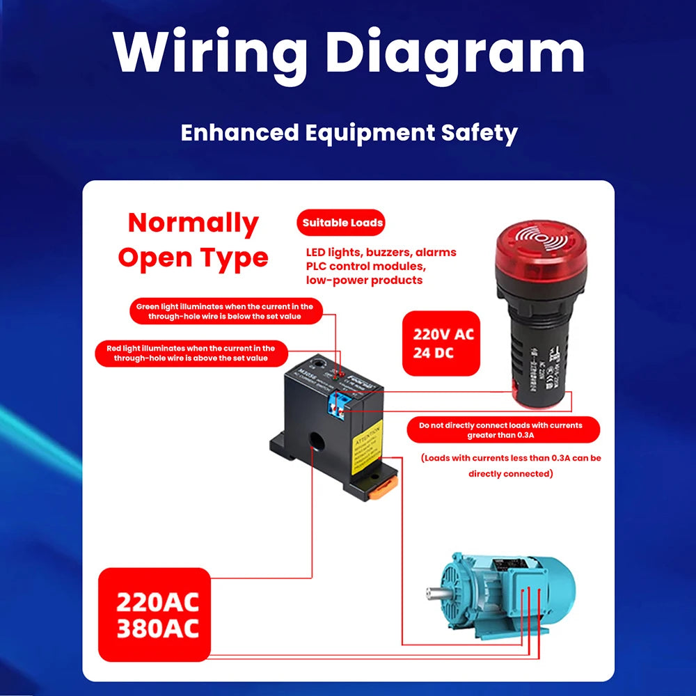 M3050 M3056 M3060 M3066 AC Current Sensing Switch Self-Powered Sensing Switch Induction Relay Power Supply