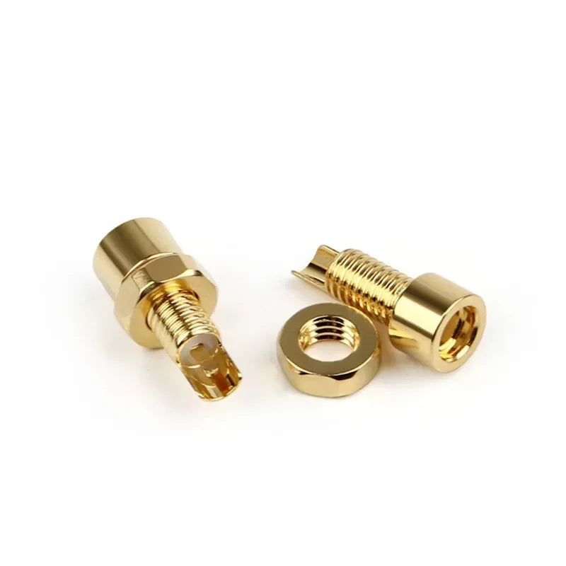 10pcs MMCX Connector Female Earphone PCB Mount Pin For Soldering IE800 Headphone Short Long Type Beryllium Copper Wire Connector
