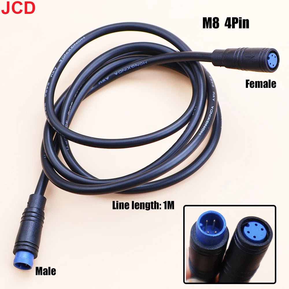 1pcs M6 M8 2 3 4 5 6 Pin Electric Bicycle Butt Joint Plug For Ebike Display Cable Male to Female Waterproof Aviation Connector
