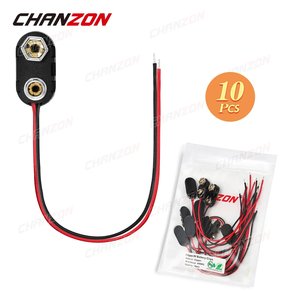 9V Battery Connector Power Clips DC Jack Male Female Alligator Snap Adapter Wire Holder Cable 9 Volt Lead Socket Plug Barrel