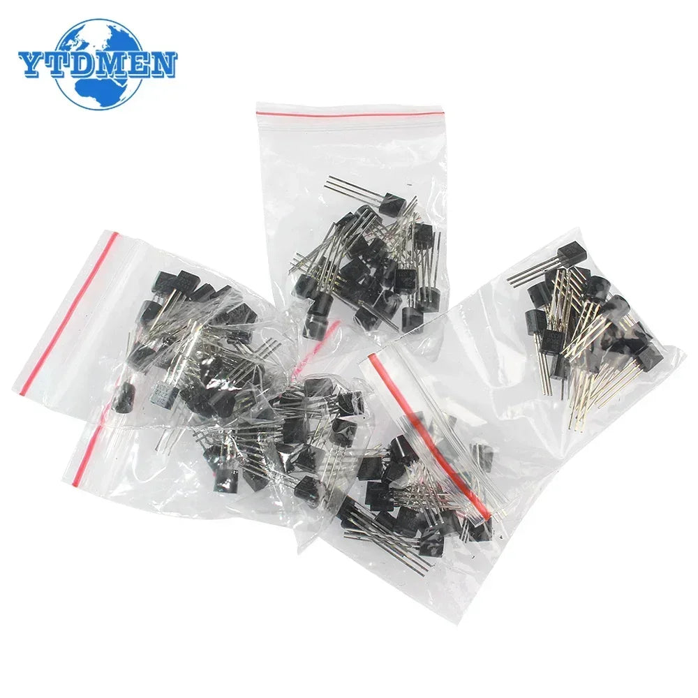 50-200PCS TO-92 Transistor Kit BC327 BC337 BC548 BC549 2N2222 2N2907 2N3906 2N5401 2N5551 A1015 C1815 S8050 S8550 TL431A PNP NPN