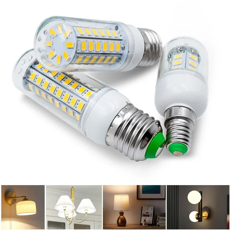 LED Bulb Lamp E27 E14 220V Corn Light Bulbs 24 36 48 56 69 72Leds 5730SMD Lampada Led Diode Lamps Energy Saving Lights for Home