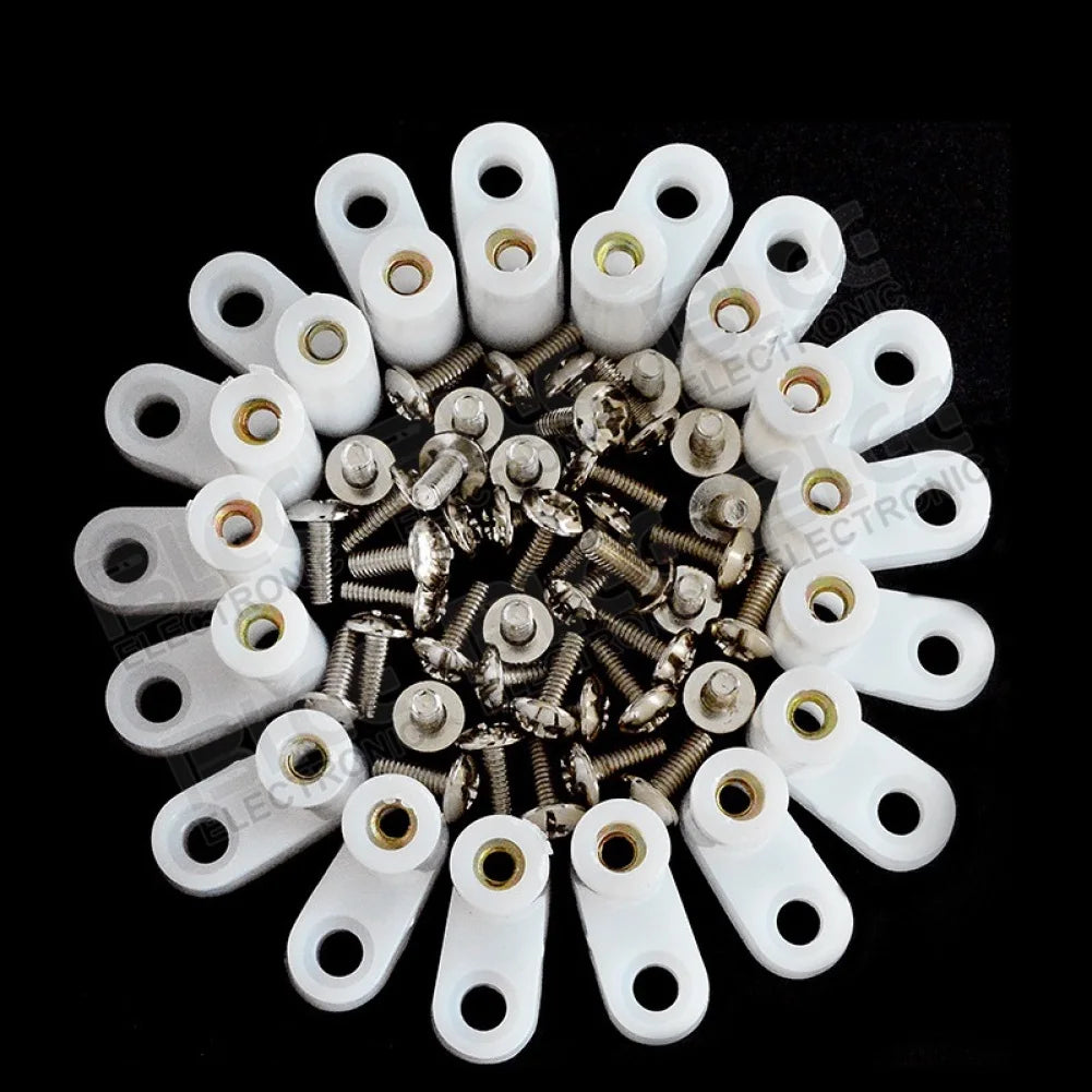 50Pcs L Type Mounting Feet With 100Pcs Screws For Jamma Mame Game PCB Board Raspberry Pi High Quality White Plastic Accessories