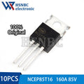 10PCS NCEP85T16 TO-220 OR NCEP85T16D TO-263 85T16 160A 85V N-Channel Super Trench Power MOSFET Transistor 100% New Original