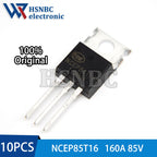10PCS NCEP85T16 TO-220 OR NCEP85T16D TO-263 85T16 160A 85V N-Channel Super Trench Power MOSFET Transistor 100% New Original
