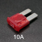 50/10pcs Mini M2 Car Fuse Long Foot Insert 5A 7.5A 10A 15A 20A 25A 30A 32V Micro 2 Long Foot Auto Fuse Electric