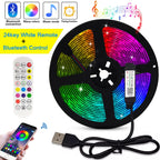 5V USB RGB LED Strip Light Remote Control 5050 30LED/m 5m 10m Lights Tape TV Backlights Home Decoration 0.5/1/2/3m Black PCB