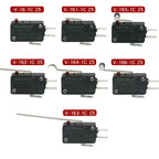 V-16 series micro-motion button limit travel switch with 3 pins, suitable for coffee machine and other small household appliance
