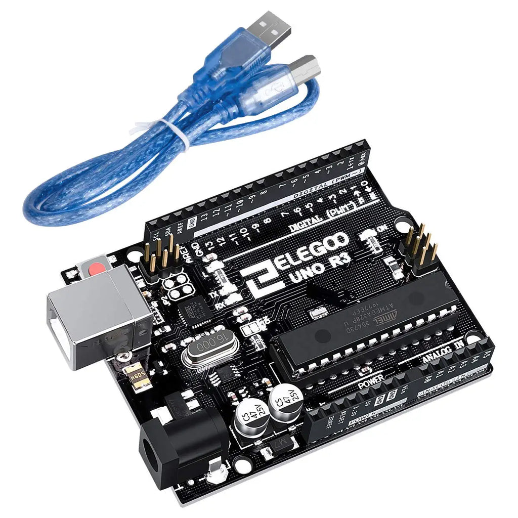 ELEGOO UNO R3 Board ATmega328P with USB Cable, Compatible with Arduino® IDE