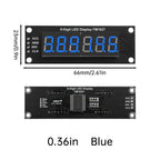 0.36 Inch 4 Bits 6-Digit LED Digital Display Tube Module 5V 7 Segments TM1637 0.36" Anode Tube Decimal Display Module