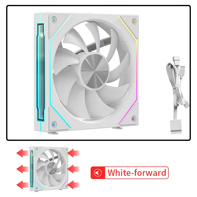 Coolcirc 120mm Modular Wireless Splicing 12CM PC Case Cooling Fan ARGB Infinite Mirror For Computer 120 240 360 Water Cooler