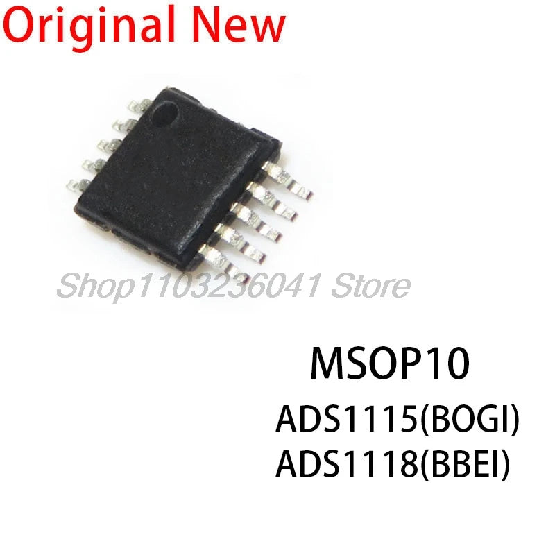 10PCS New and Original chip IC ADS1115IDGSR ADS1115 BOGI ADS1118 ADS1118IDGSR IDGST BBEI MSOP-10 msop10 16-bit ADC chip