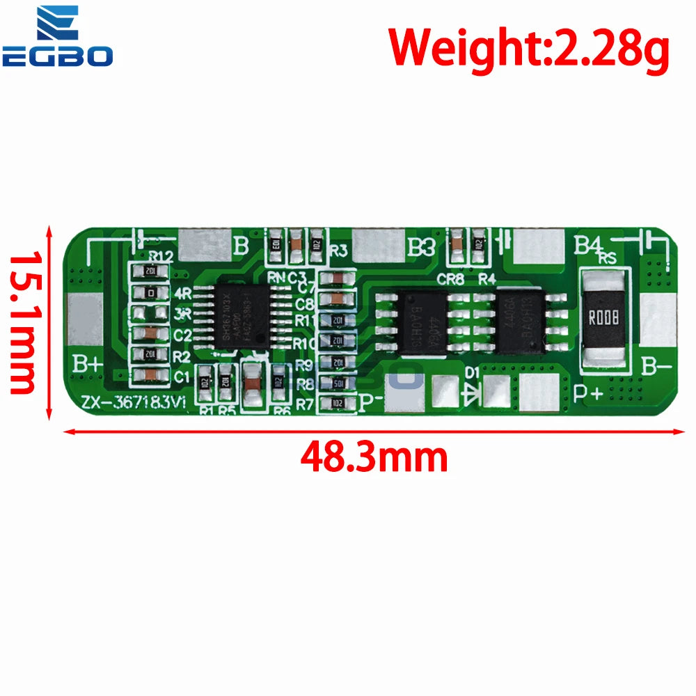 1~5PCS Over Protection! 4S 4A-5A 18650 Li-ion Lithium Battery Protection Board 4 Pack PCB BMS 4.25-4.35V To 2.3-3.0V