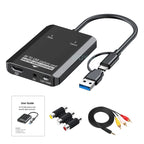 VHS to Digital Converter RCA to HDTV Adapter USB Video Capture Card for VCR/DVD/AV/PS2/Wii, Windows Mac Linux AV to HDTV