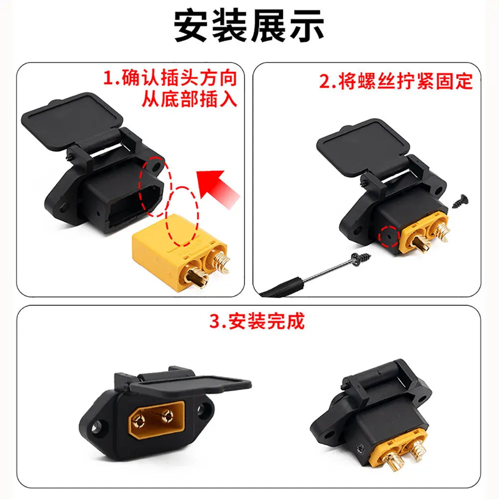 XT90S Anti-fire Electric Vehicle Lithium Battery Modification Interface QS8-S Power Charging Plug XT90 Male Female Diamond Shell