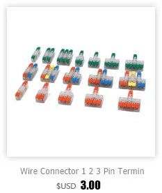Wire Connector Electrical Terminal Blocks Splitter Led Push in Quick Connectors Conductor Cable  Junction Box 0.5-6mm²