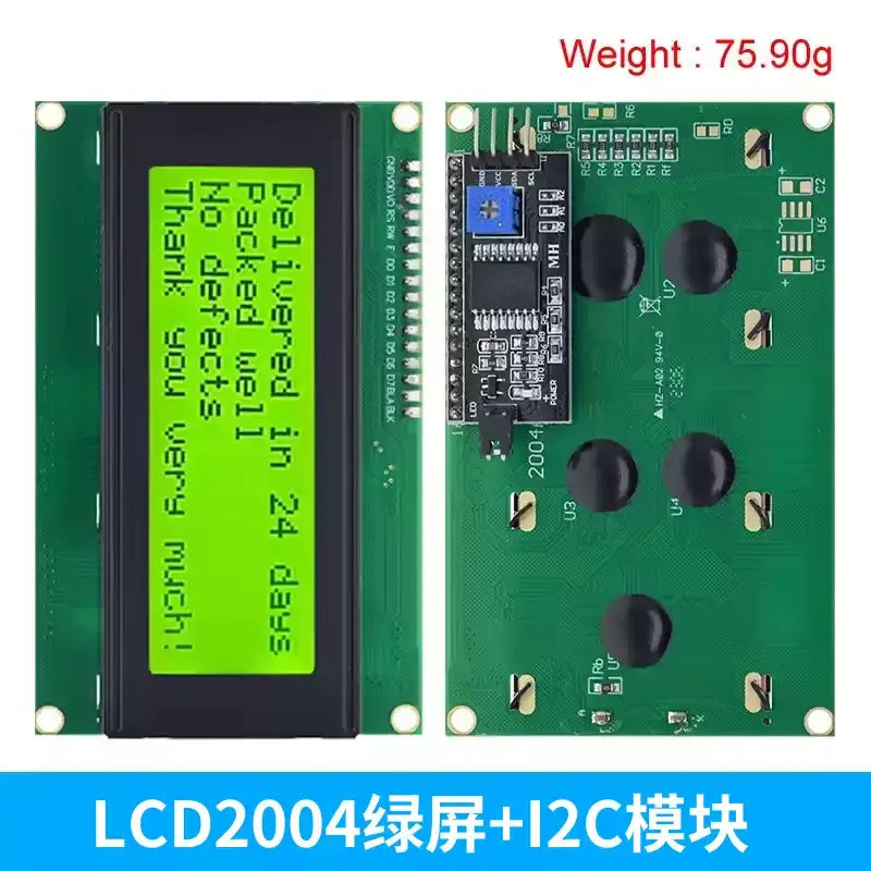 2004 LCD Display Module 20x4 Character Screen IIC I2C Interface Serial Adapter Board With Backlight Yellow Green / Blue Screen O