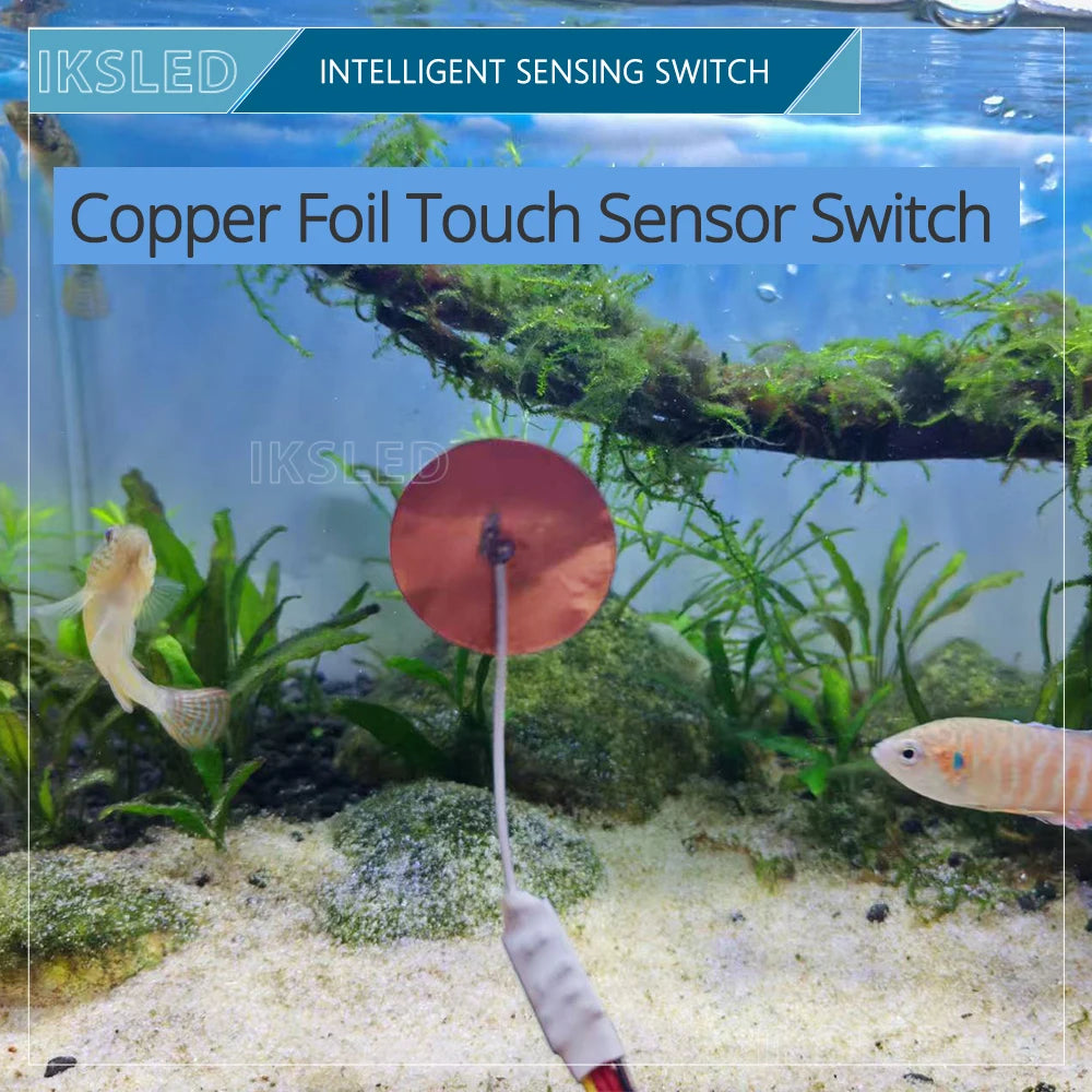 5V12V Mini Touch Sensor Switch Without Opening, Penetrating Wood Board, Glass Sensor, Copper Foil, Self-Adhesive Jog Reset
