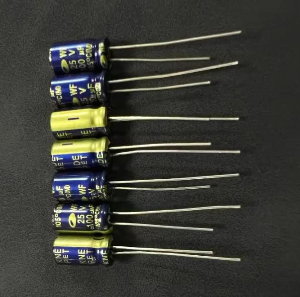 20Pcs/100Pcs SAMWHA 25V100uF 6x11mm WF Series 105°C High Frequency Low Resistance 100uF/25V HIFI Audio Electrolytic Capacitor