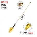 1Pcs 30cm SMA to IPX Cable RF1.13 RG178 Pigtail Jumper Cable RP SMA Female U.FL IPX RP SMA Female Adapter