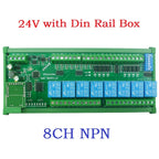 8DI 8DO Analog IO Module Modbus RTU RS485 Ethernet 4-20mA 0-10V 10A Relay DIN Rail PLC Expansion DC12V/24V Opto Isolated