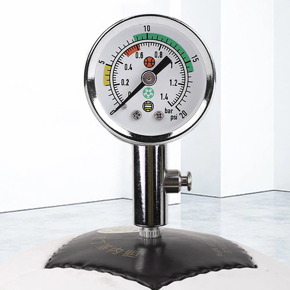 Soccer Ball Pressure Gauge Air Watch Or 3PCS Needle Football Volleyball Barometers Portable Air Release Valve Inflatable Tools