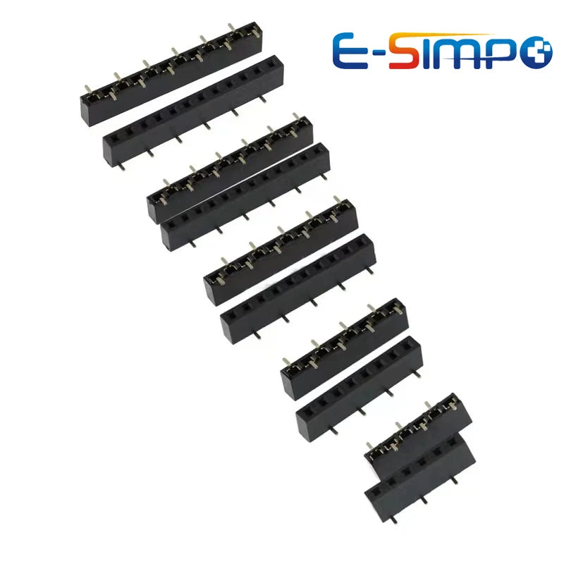 50pcs 2.54mm SMT Female Pin Header Socket Type 1/2 Single Row 2/3/4/5P 6P 7/8P 10P 20P~40p PH8.5 PH5 Short Profile PCB Connector