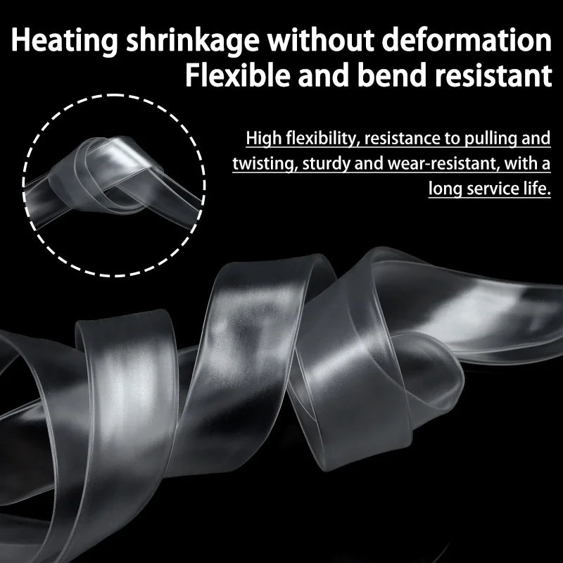 1/2/5M Clear 2:1 Heat Shrink Tube Diameter 0.6mm~120mm Wire Repair Protector Polyolefin Insulated Shrinkable Cable SleeveTubing