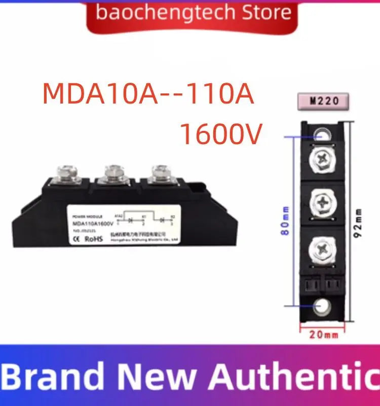 Anti reflection diode MDA55A Common Anode Diode Module100A 25A 40A 70A 90A 110A1600V Rectification Anti Backcharge MDA100-16