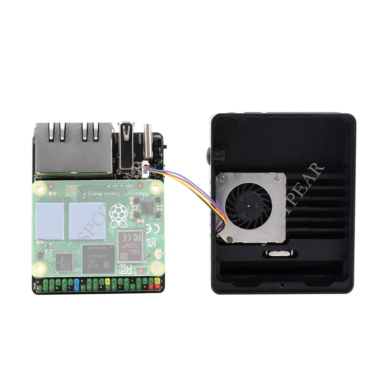 Raspberry Pi CM4 dual ETH mini Open-source Router Board Metal case for Compute Module 4 IO Board  5V, Type-C interfac