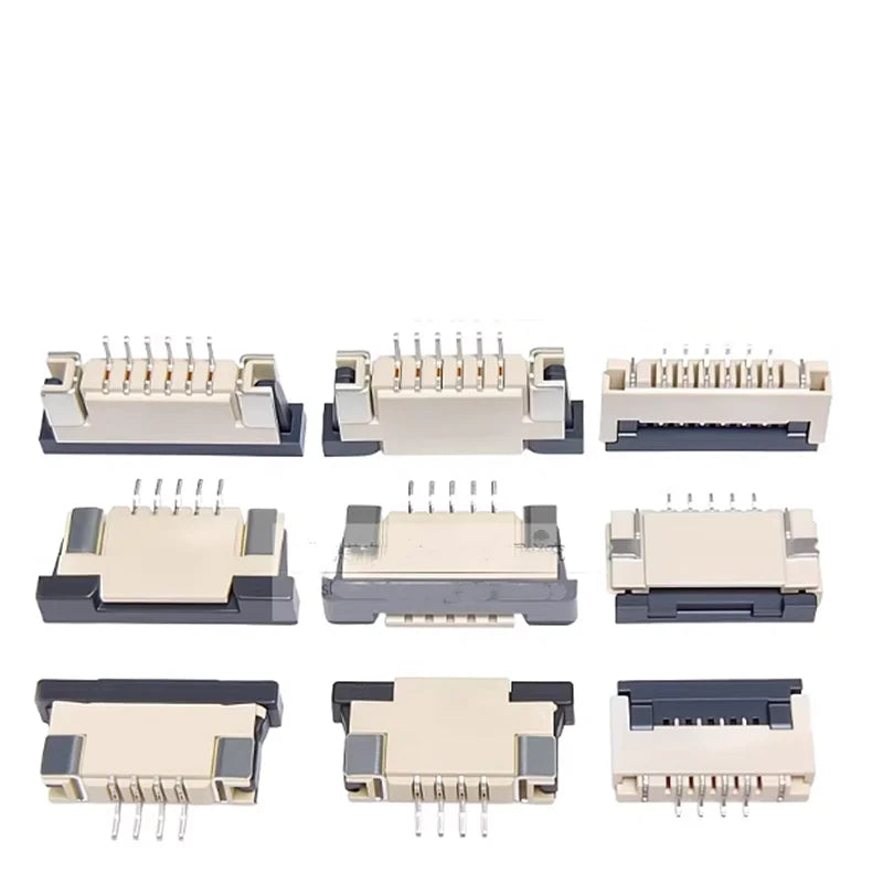 10PCS FPC Connector 0.5mm/1.0mm Pitch Drawer type Upper/ Bottom contact Type Socket FFC Flat Cable Socket 4P 5P 6P 8P 10P-60Pin