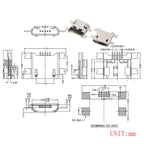 10PCS Micro USB 2P 5P Jack Charging Port Plug Dock Charger DIP SMD For Phone Tabletels Speakers Etc Port Socket Power Connector