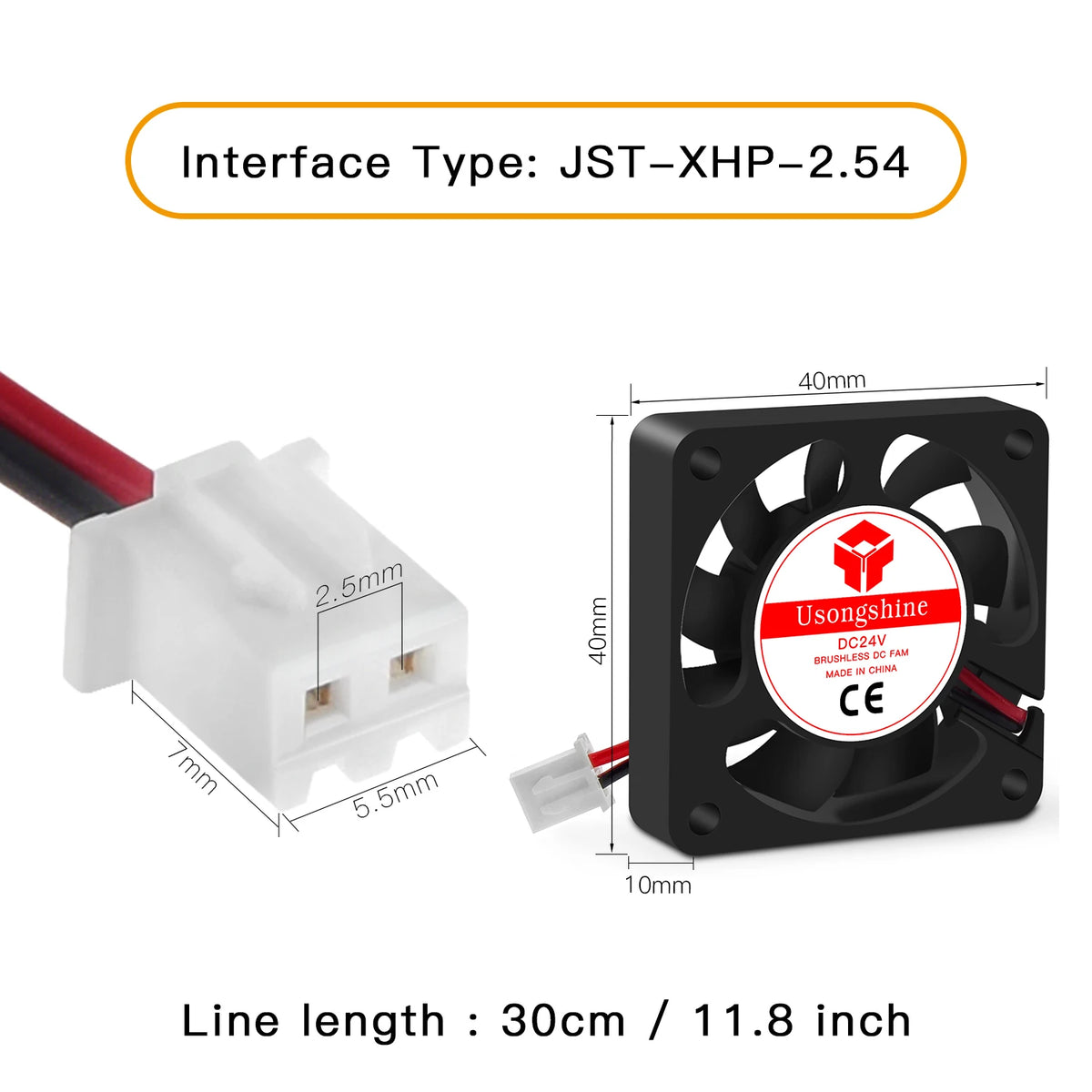 5V/12V/24V Cooling Turbo Fan Brushless 3D Printer Fan 2Pin For Extruder DC Cooler Blower Plastic Fan 3010/4010/4020/5010/5015
