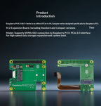 Raspberry Pi 5 Pcie To M.2 Hat+ Compact Expansion Board Ssd Solid State Drive Nvme Pi5
