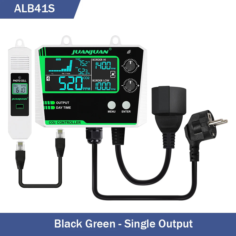 Automatic CO2 Concentration Control 0-5000ppm Carbon Dioxide Controller NDIR Sensor CO2 Detector for Greenhouse