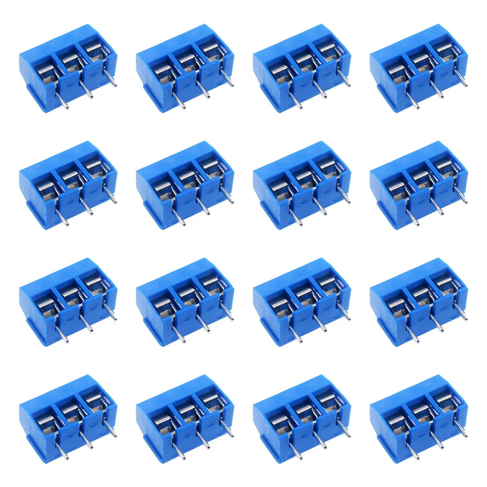10/50PCS PCB Terminal Block Connector Pitch 5.0mm KF301 Straight Pin 2P 3P Screw PCB Terminal Blocks Connector Assortment Kit