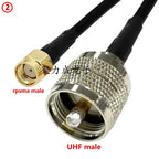 UHF PL259 male To SMA Crimp for RG58 Cable Extension Connector RPSMA To PL259 UHF Male Crimp for RG58 Fast Delivery Brass RF