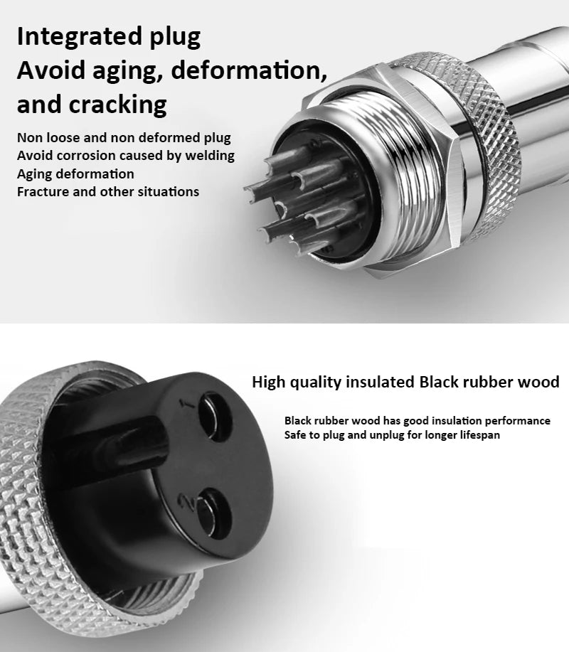 GX12/GX16/GX20 2/3/4/5/6/7 Pin Male&Female Docking Aviator Aviation Plug Socket Circular Connector