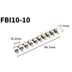5 Pcs UK-10N DIN Rail Terminal Blocks, 10mm² Screw Clamp Connectors, Universal Feed-Through Wiring Terminals