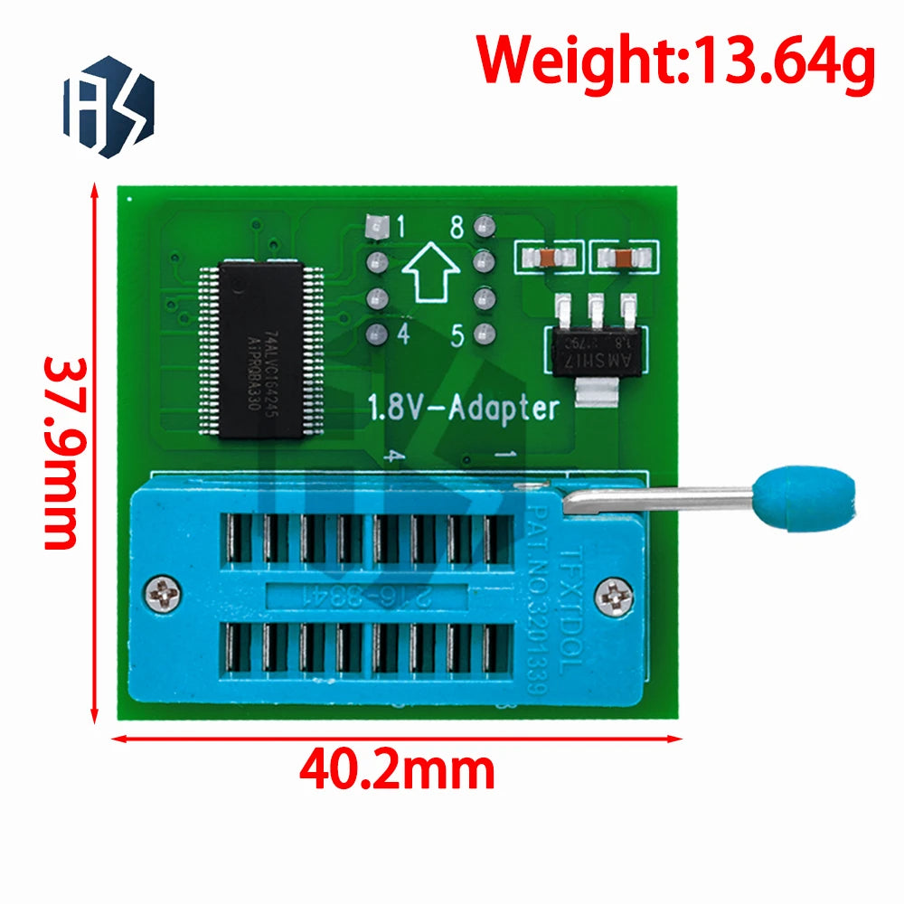 1.8V adapter for Iphone or motherboard 1.8V SPI Flash SOP8 DIP8 W25 MX25 use on programmers TL866CS TL866A EZP2010 EZP2013 CH341