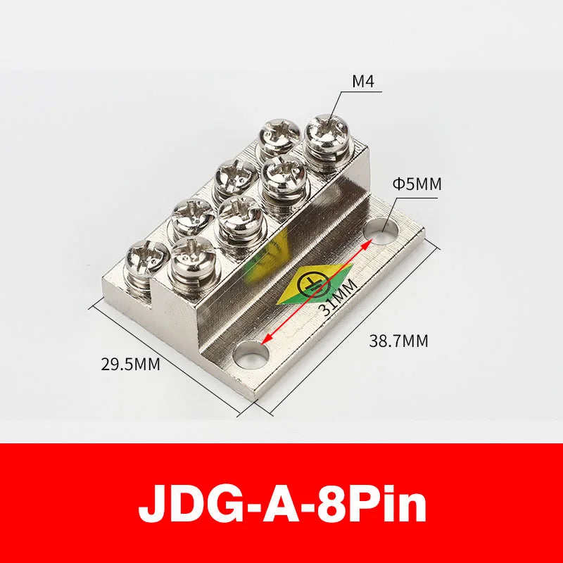 Ground Row Copper Bar Connection Terminal JDG-A Distribution Box Double-layer Terminal Block Copper galvanizing large current