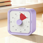 60 Minutes Visual Timer Ultra Silent Visualization Countdown Alarm Clock Self-discipline Round/Square Kitchen Timer