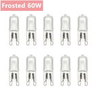 10pcs G9 25W 40W 60W Halogen Light Bulbs 2 Pin Base Warm White Small Bulb Lamps for Chandeliers / Cabinet Clear Frosted Lights