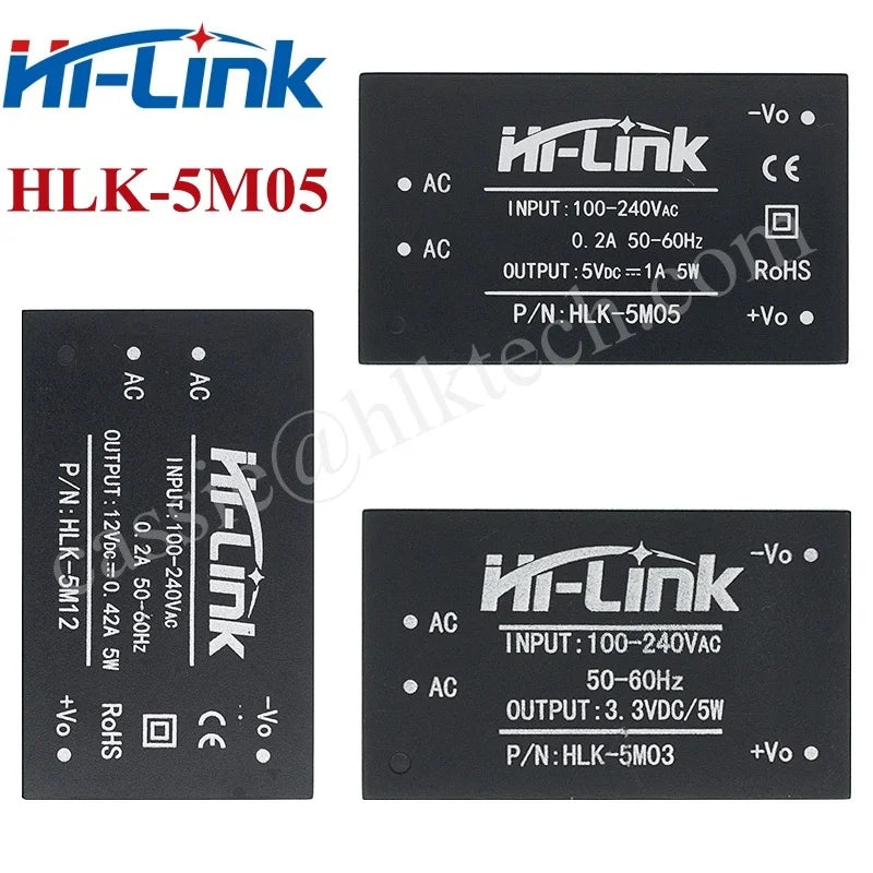 Hi-Link HLK-5M05 10pcs/lot HLK-5M12 AC-DC 220V to 5V 3.3V 12V 5V 700mA Power Supply Module AC DC Step Down Buck Module