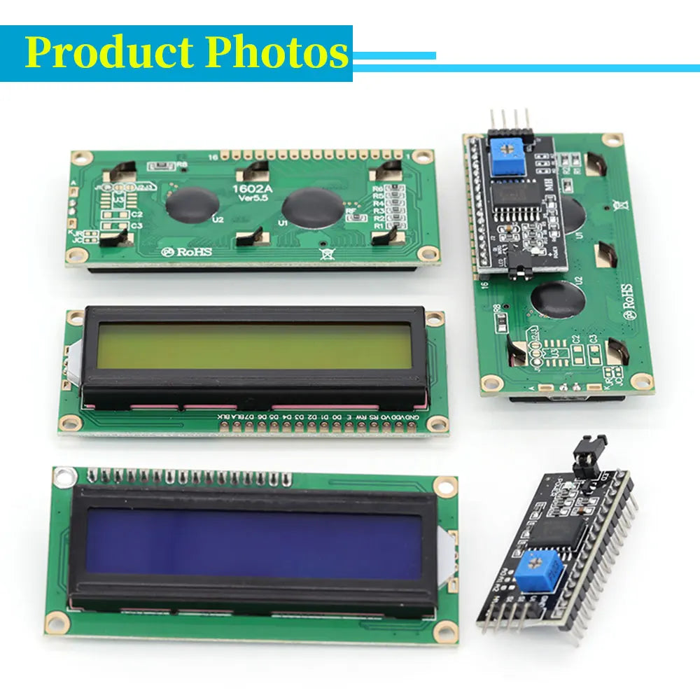 DC5V LCD1602 Screen Module 16*2 Display in ASCII Character Set PCF8574 I2C Interface Expand for Arduino development
