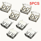 5Pcs USB Type A Standard Port Female Solder Jacks Connector PCB Socket USB-A USB-B Type