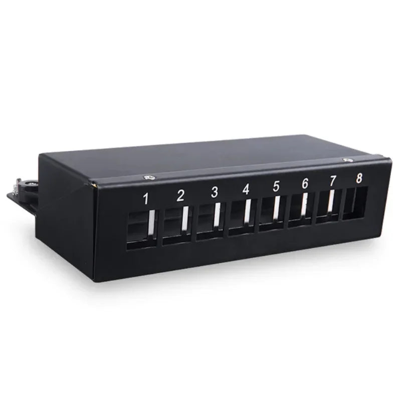 8/12 Ports RJ45 Patch Panel Shielded Keystone Jack Sockets Desktop Wall Mount Distribution Frame For RJ 45 UTP STP Modules