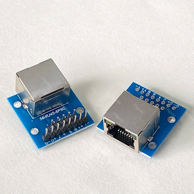 1PCS RJ45 8P8C Female Breakout Board 2.54mm Pin Header Adapter Shielded RJ45 Socket Terminal Test Board For Ethernet Network