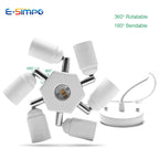 3/4/5 E26 E27 Edison Screw CFL LED Lamp Bulb Base Adapter Anti-Flame PBT Pendant Ceiling Mount Light Socket Splitter Extender