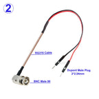 1PCS RG-316 BNC to DuPont Cable Q9 BNC Male / Female to 2 DuPont 2.54mm Male Plug Test Line RG316 Extension Jumper 10CM-20M
